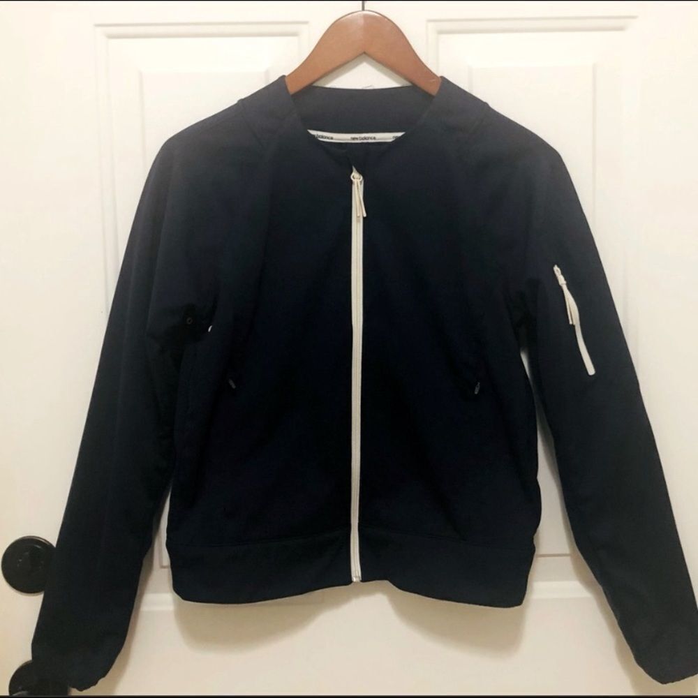 J Crew with New Balance Navy Blue Full Zip Jacket